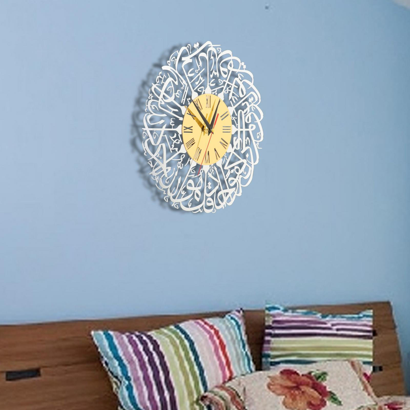 

Ramadan Wall Clock 11.8 inch Roman Numerals Acrylic Quiet Modern Hanging Decor Decorative Style D