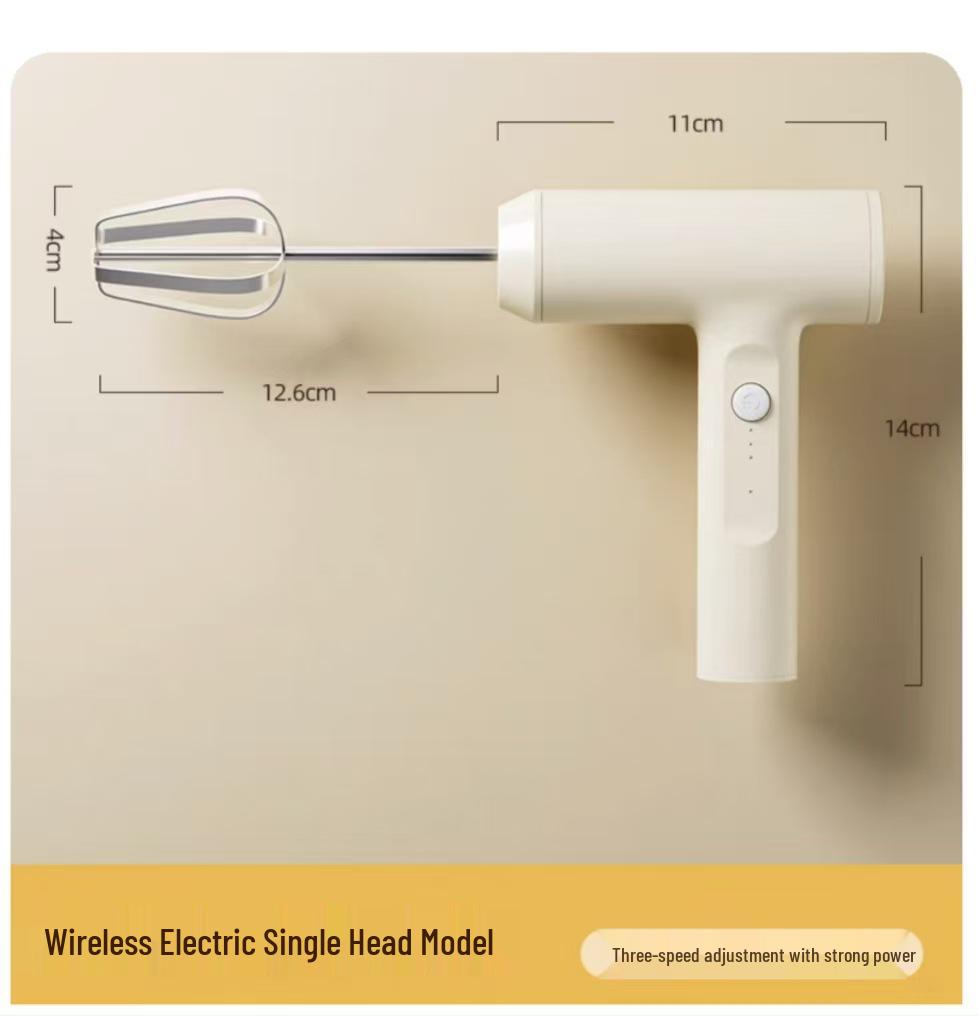 Rechargeable Electric Egg Beater: Stainless Steel Cream Whipper Mixer for Baking Electric Egg Beater