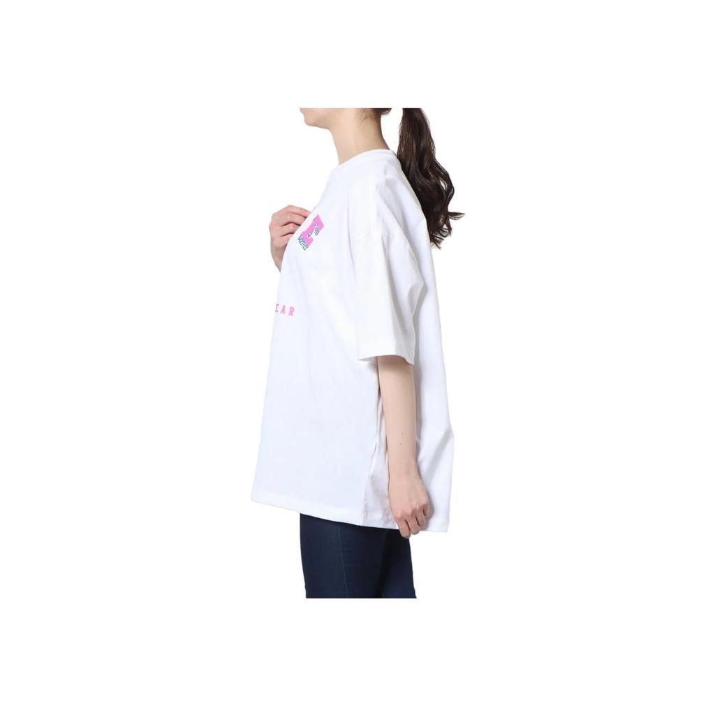 Nike Letter Print Fitted Crew Neck Short Sleeve T-Shirt Women Tops White DX7923-100