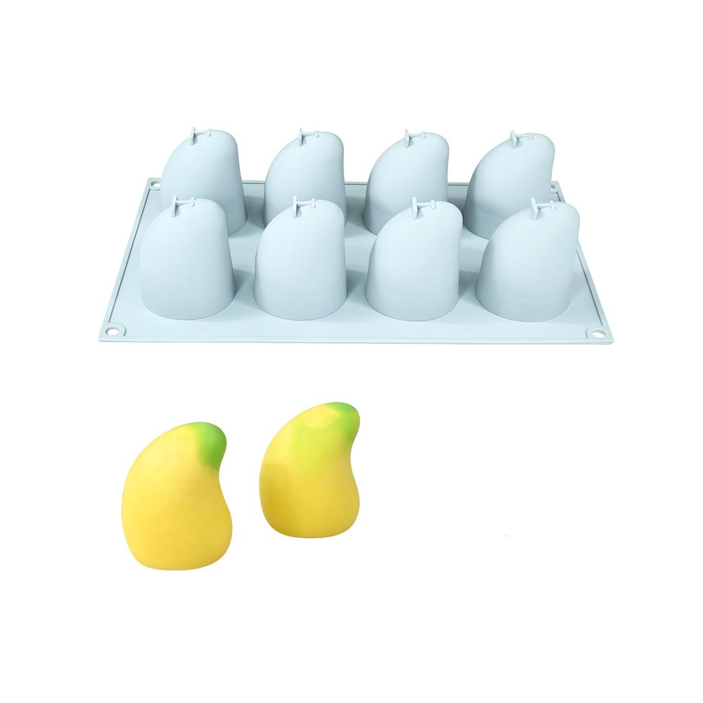 3D Mangos Shape Silicone Molds Multi Cavity For Baking Chocolate Mousse Cake Pastry And Creative Dessert Easy Releases