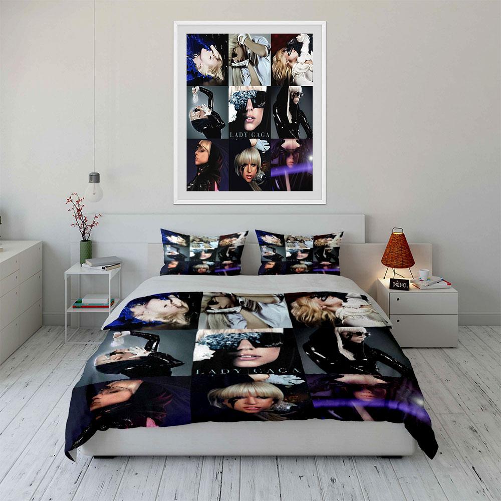 Pop Star Style Art Collage Bedding Duvet Cover Set Duvet Cover Pillowcases (1*Duvet Cover 2*Pillowcases, Without Duvet Insert)