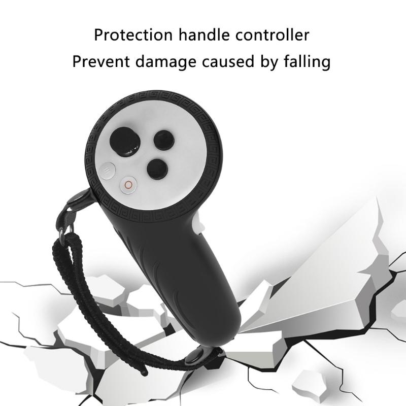 VR Handle Protections Kit for PICO4 Ultra with Silicone Covers and Lens Films, Enhanceds Grip