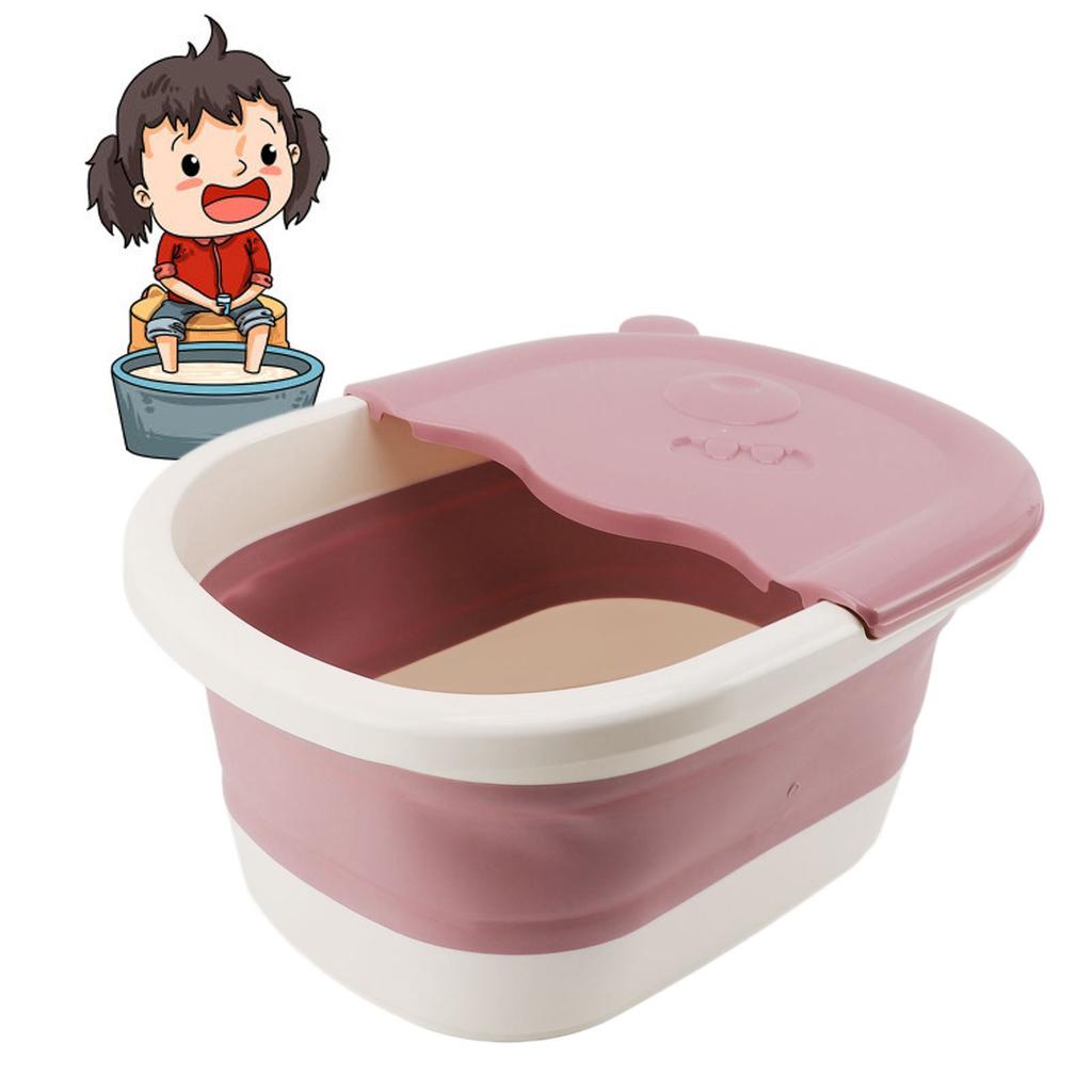 Collapsible Foot Bath Basin for Kids Foot Soak Tub with Massage Acupoint Multifunction Collapsible Feeting Soak Tub