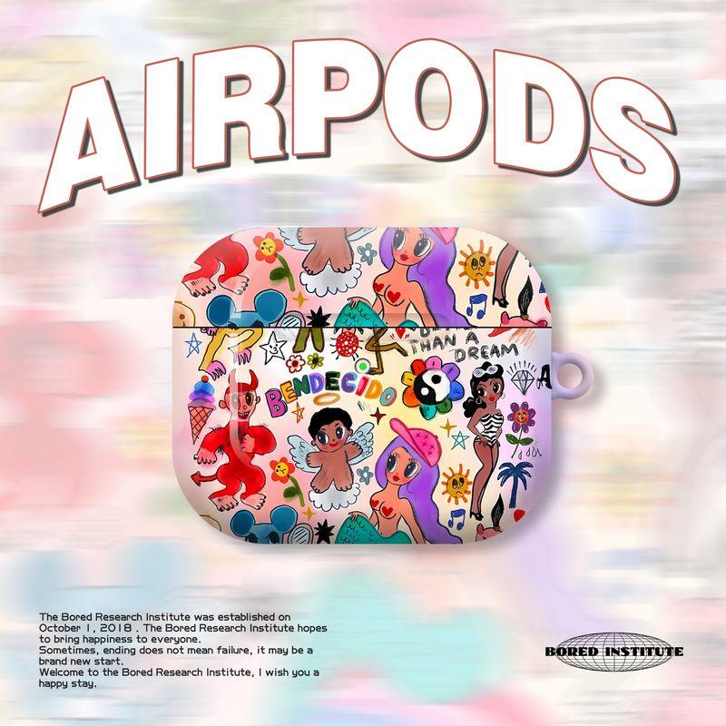 

Подходит для чехла для наушников Airpods 3-го поколения Airpodspro 2-го поколения/1-го поколения Защитный чехол Глянцевый жесткий чехол Airpods 4-го поколения Apple AirPods 4