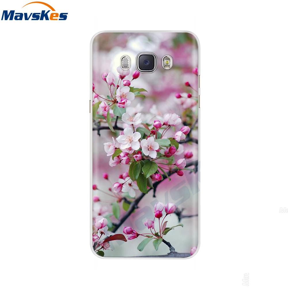 For Samsung J7 2016 Case Print Flower Soft Silicone Back Cover For Samsung J7 2016 TPU Phone Case For Samsung Galaxy J7 2016