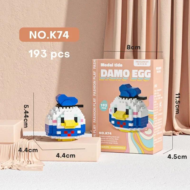 Stitch LinaBell Hello Kitty Sanrio Construction Blocks Damo Egg Cartoon Figrues Bricks Children's Assembly Playthings Model Present