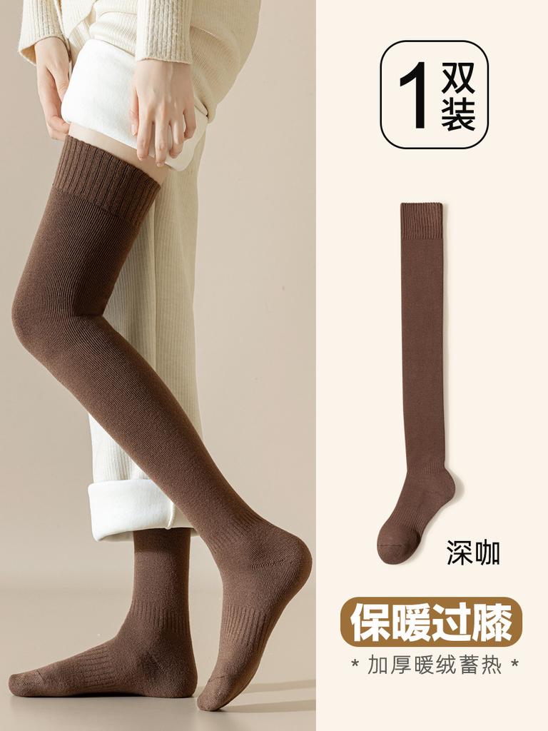 Knee Socks Women'S Autumn And Winter Color Matching Stockings Do Not Drop The Tube Vertical Bar Internet Celebrities Ins High Tube Thin Jk Thigh Socks