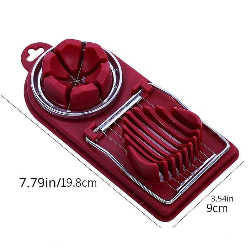 Multifunctional Egg Cutter Stainless Steel Egg Slicer Sectioner Cutter Mold Flower-Shape Luncheon Meat Cutter Kitchen Gadgets