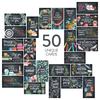 DIVERSEBEE 50 pakke assorterte inspirasjonskort Motiverende vennlighet Mininotat Oppmuntrende Mindfulness Bekreftelseskortsett med 50 unike sitater