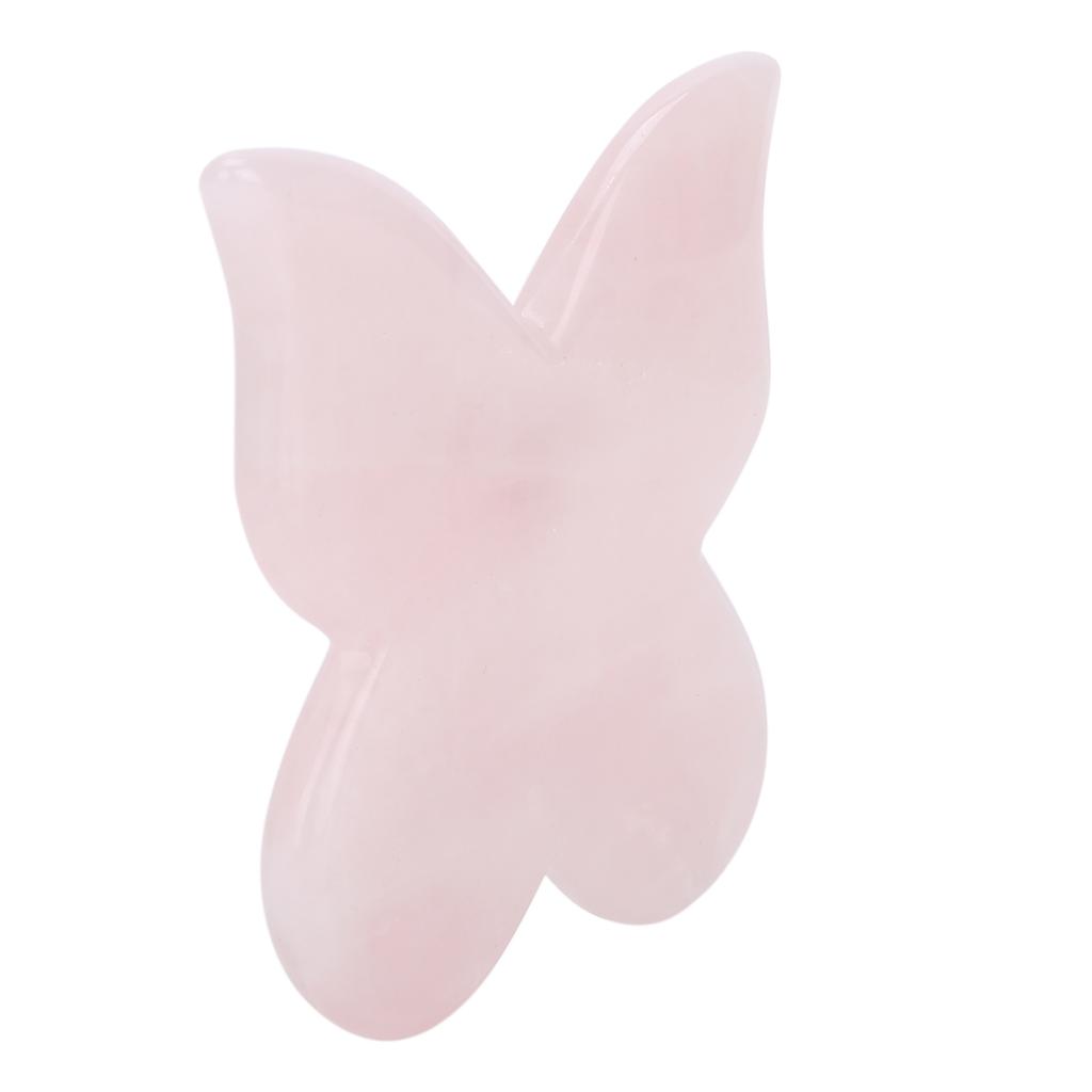 Pink Jadestone Scraping Board Butterfly Shape Massaging Gua Sha Board Scrapping Tool