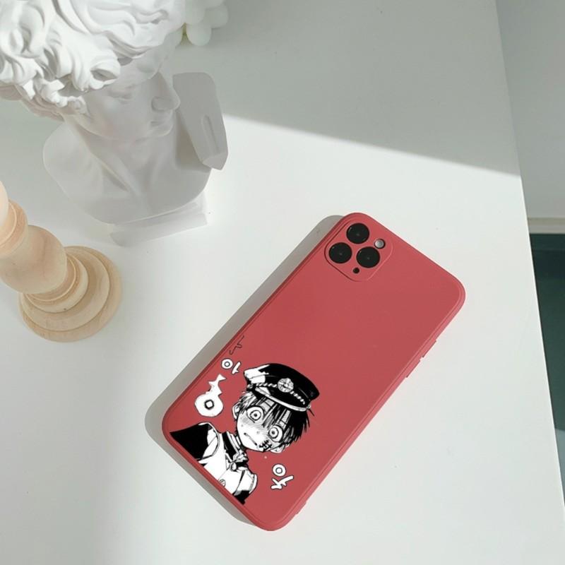 Cute H-HaNako Kun Phone Case For IPhone 11 12 13 Pro Max X XR XS Max 6 6S 7 8 Plus SE 2022 Liquid Square Color Phone Cover