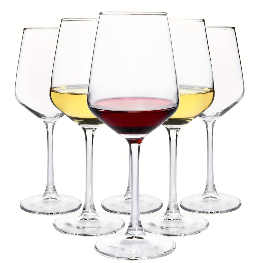 2/4/6pcs Red/White Wine Glasses Set, 12oz Durable Long Stem Glasses, Lead-Free Goblet, for Home Wedding Party Christmas