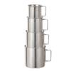 Cmaos Outdoor 4-Piece Stainless Steel Camping Mug Set