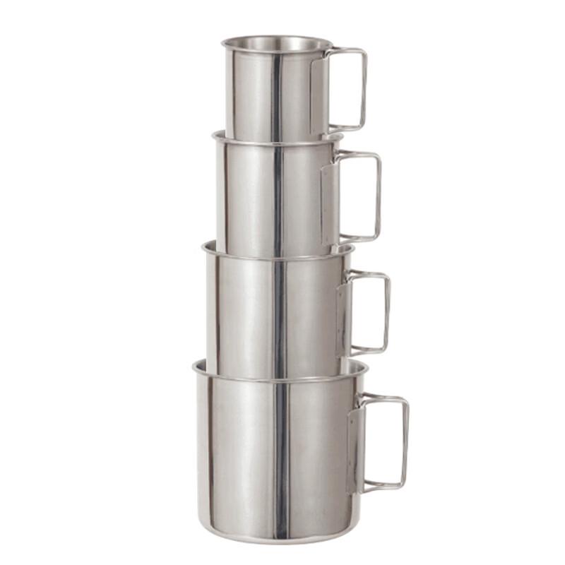 Cmaos Outdoor 4-Piece Stainless Steel Camping Mug Set
