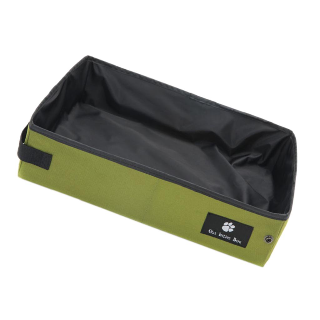 

Pet Cat Litter Waterproof Box Kitty Toilet Seat Collapsible Toilet Green S