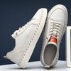 New Shoes for Men Genuine Leather Casual Shoes Fashion Flat Skateboard Shoes Concise Slip-on Sneaker