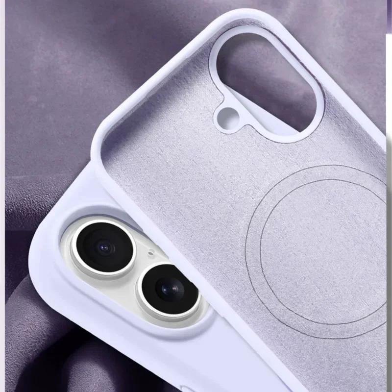 Oryginalne etui magnetyczne z płynnego silikonu do iPhone 15 16 Plus 14 11 12 13 16 Pro Max Magsafe Ochrona ładowania bezprzewodowego Miękki pokrowiec