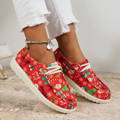 Bequeme runde Zehenpartie Modische lässige leichte flache Schuhe Frühling und Herbst Neuer Stil Bedruckte flache Schuhe für Damen