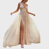 2025 Sparkling Slit Suspender Maxi Dress