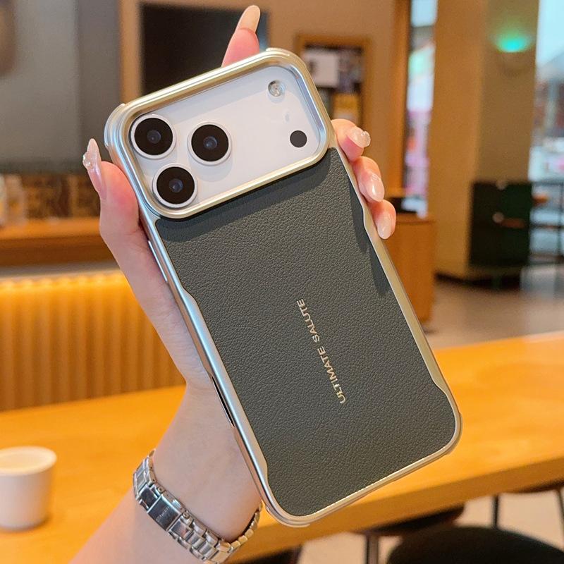 

Lichee Pattern Moblie Phone Case for IPhone 17 Pro Max Air 16e 16 Plus 15 Plating Magnetic Wireless Charging Protective Cover iPhone 15 Pro Max армія зелений колір