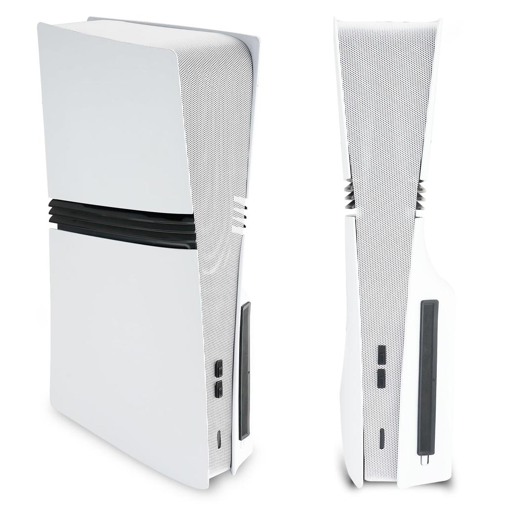 PlayVital PS5 Pro Dust Filter Silicone Plug Dustproof Accessory Port Easy White & Set, (Includes Cover), Installation,