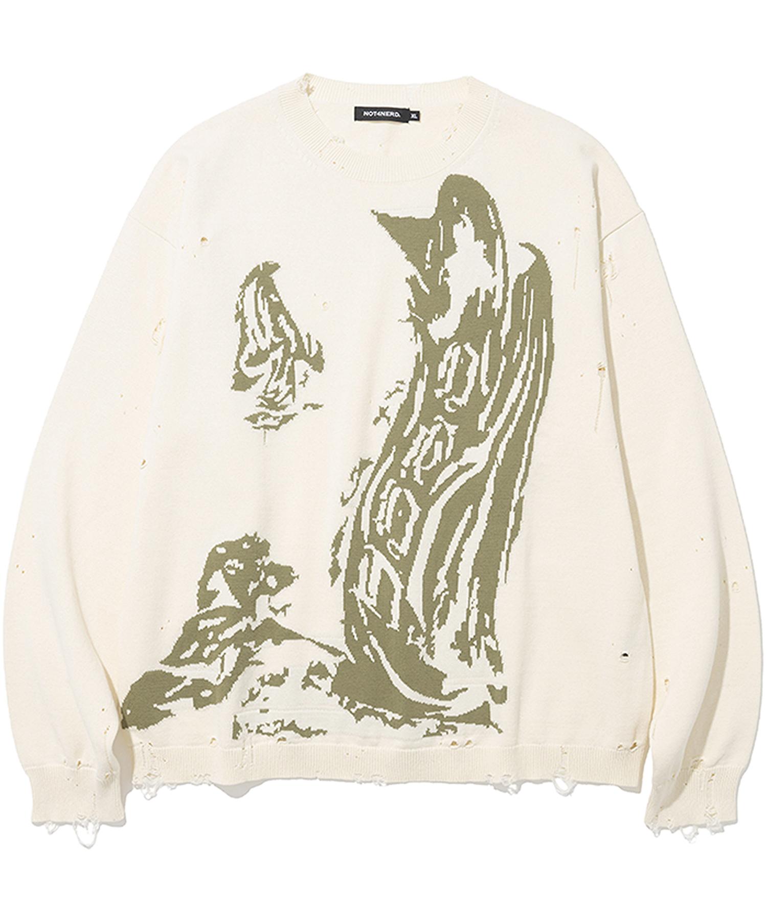 Notponerd Pilgrimage Knit Sweater - Beige Beige/L