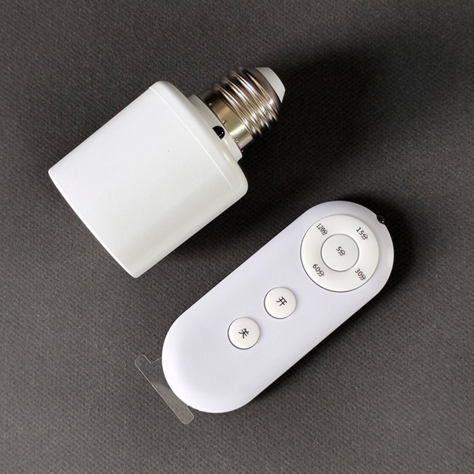 

E27 Base Lamp Holder Remote Control Light Socket with Remote Timer for Basement Wireless Light Bulbs Socket Switches Kit 1