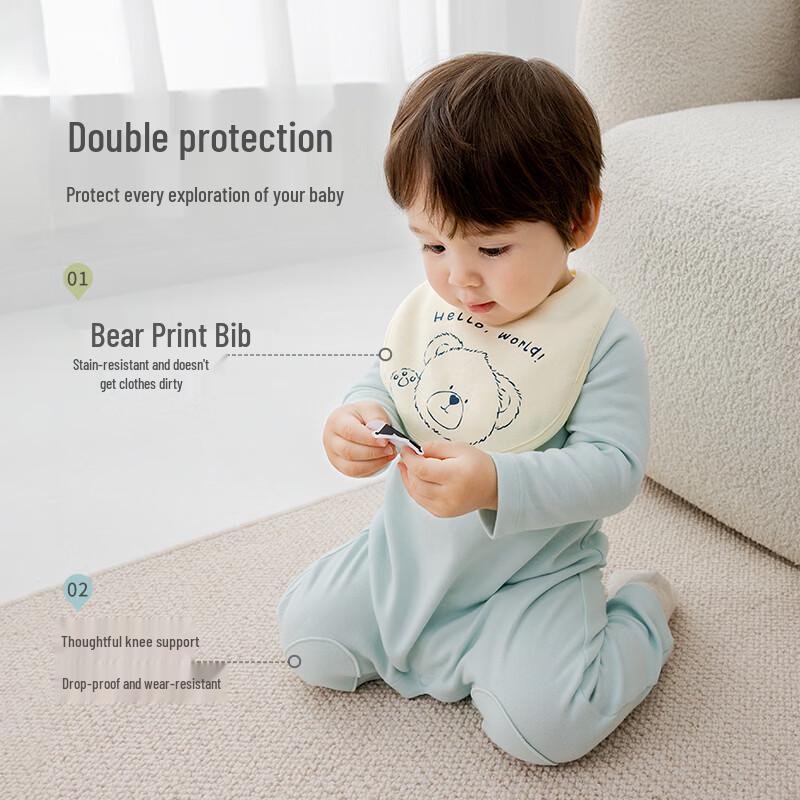 Koala Bibby Baby Cotton Long Sleeve Bodysuit & Bib Set