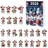 Collectible Christmas Figurines for Enthusiasts Cow Ornament Advent Calendar 2026, 24 Days 2D Acrylic Hanging Pendant Portable Decorations Home