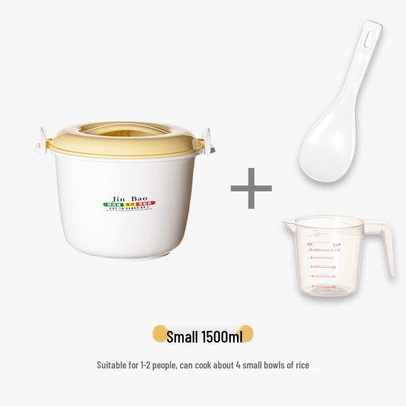 Microwave Rice Cooker and Steamer Lunch Box Set with Noodle Bowl and Utensils