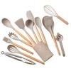Silicone Kitchen Utensil Set Cooking Spatula Spoon setBaking Tools 14pcs Khaki