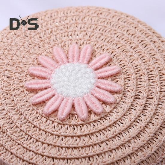 Umhängetasche für Kinder, Stroh, gewebtes Blumendekor, Umhängetasche im pastoralen Stil, Reißverschluss, verstellbarer Riemen, Schultertasche für den Alltag, Party, Arbeit, Dating