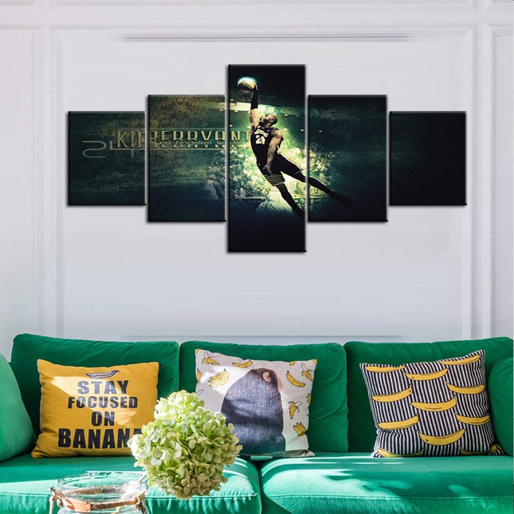 

5Pcs Basketball Star Player Sports Gym 5 Pieces Paintings Poster 5 Panel Modern Abstract Pictures Wall No Framed Room Decor Art