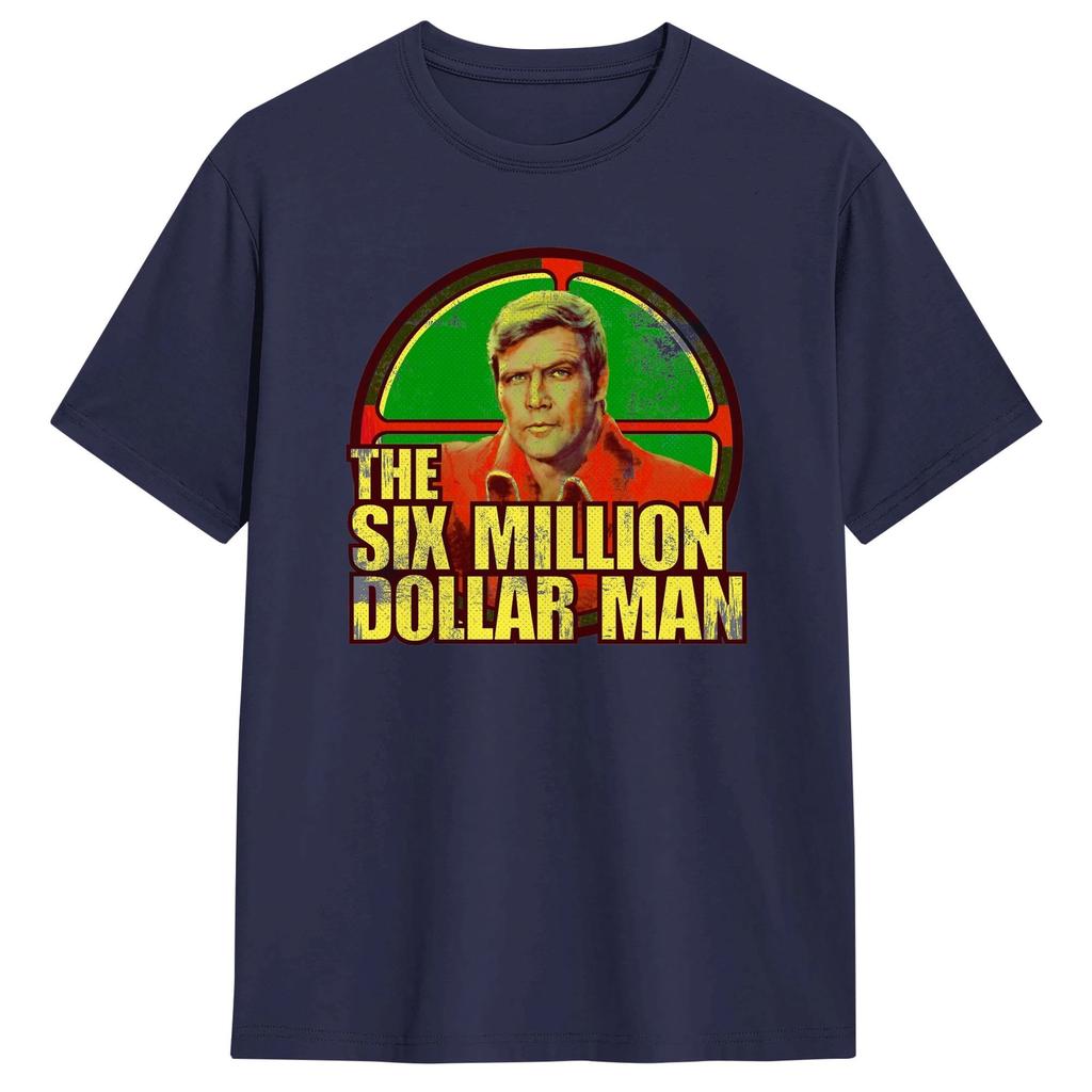 T-shirt TV Unisex Sei Milioni di Dollari T-shirt Estive in Puro Cotone per Unisex Hip Hop T-shirt Stampata Manica Corta Abbigliamento Streetwear