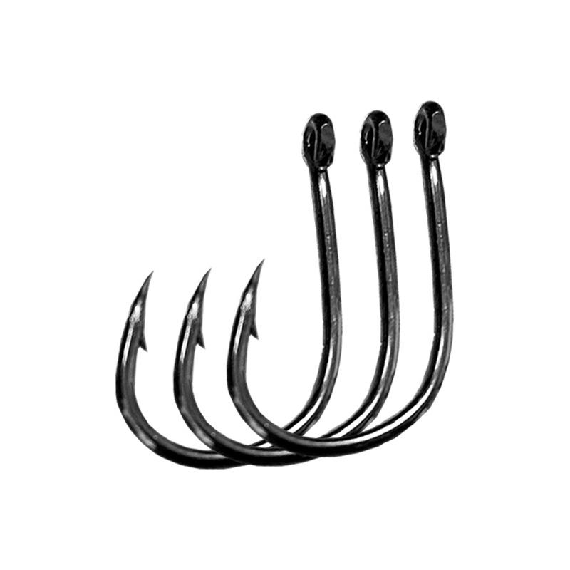 Fishhooks Strong Sharp Silver Circle Fishhook 3#-12# Jig Barbed Pesca Sea Fishing Set Portable Fishing Tackle Accessories