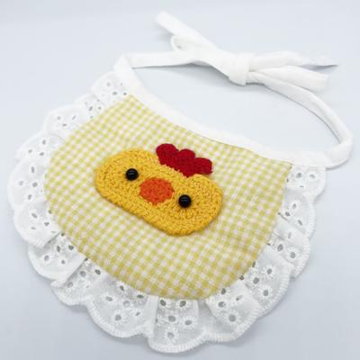 Bandana per Animali Domestici Cotone Plaid Traspirante Carino Motivo Animale Cartone Animato Bavaglini per Cani per Bichon Teddy Pomeranian