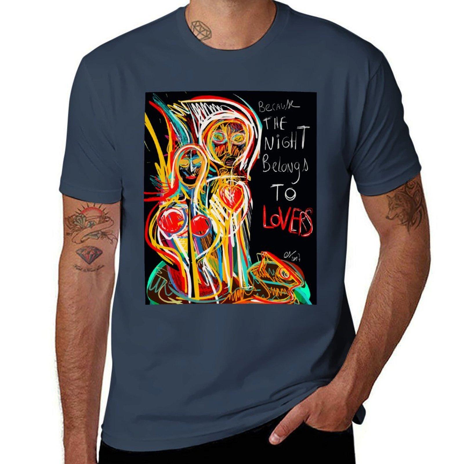 Because The Night Street Art Graffiti Tshirt Plus Size Everyday Tee Shirt S