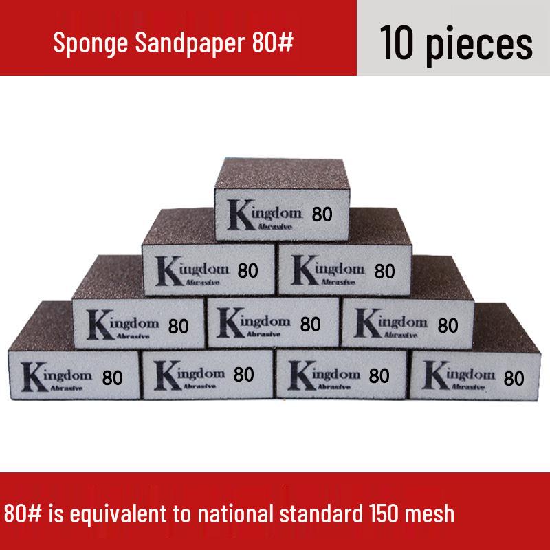 Sponge Sandpaper Block for Wall, Wood, Metal, Rust Removal, Polishing, Grout Cleaning, and Pot Scouring