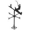 Fisherman Style Weather Vane Roof Bracket Rod Stainless Steel Wind Indicator for Outdoor
