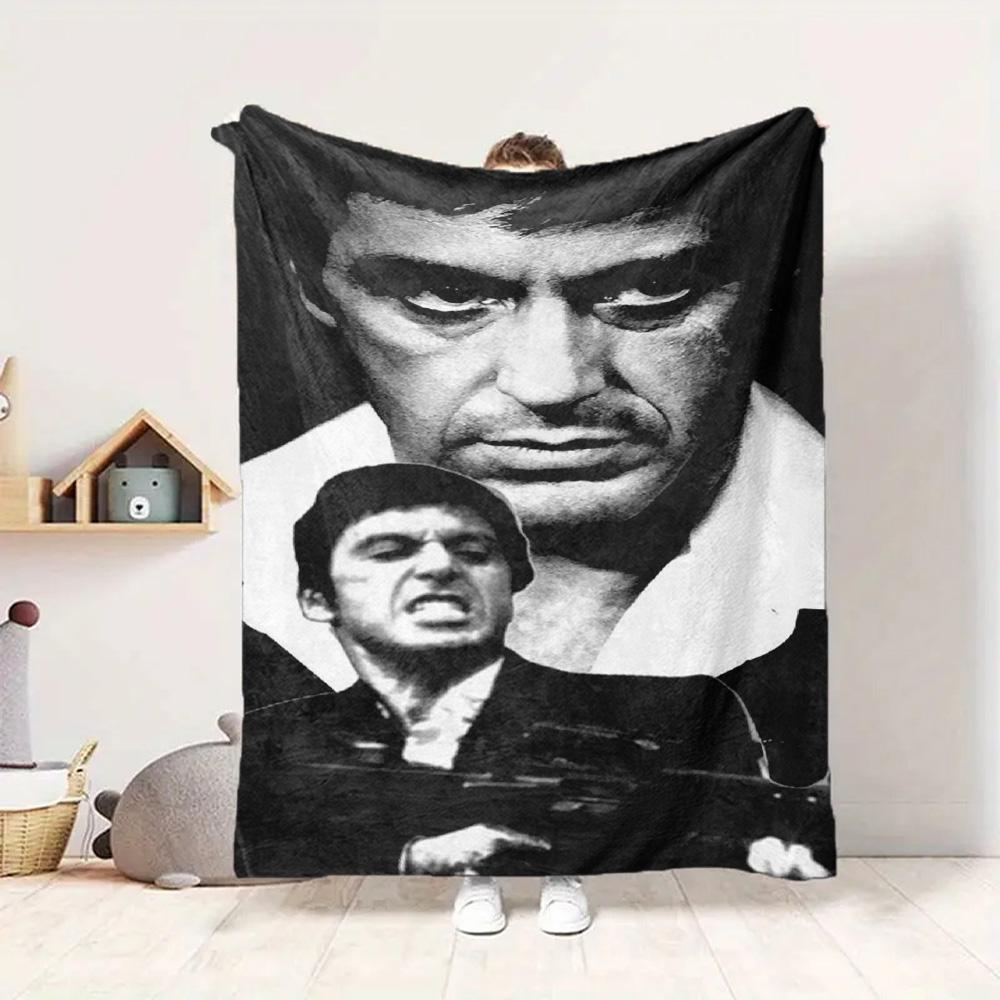 Scarface Saga Flannel Blanket Throw Blanket Soft Warm Sofa Bed Camping Home Decor Unique Christmas Gift C921165