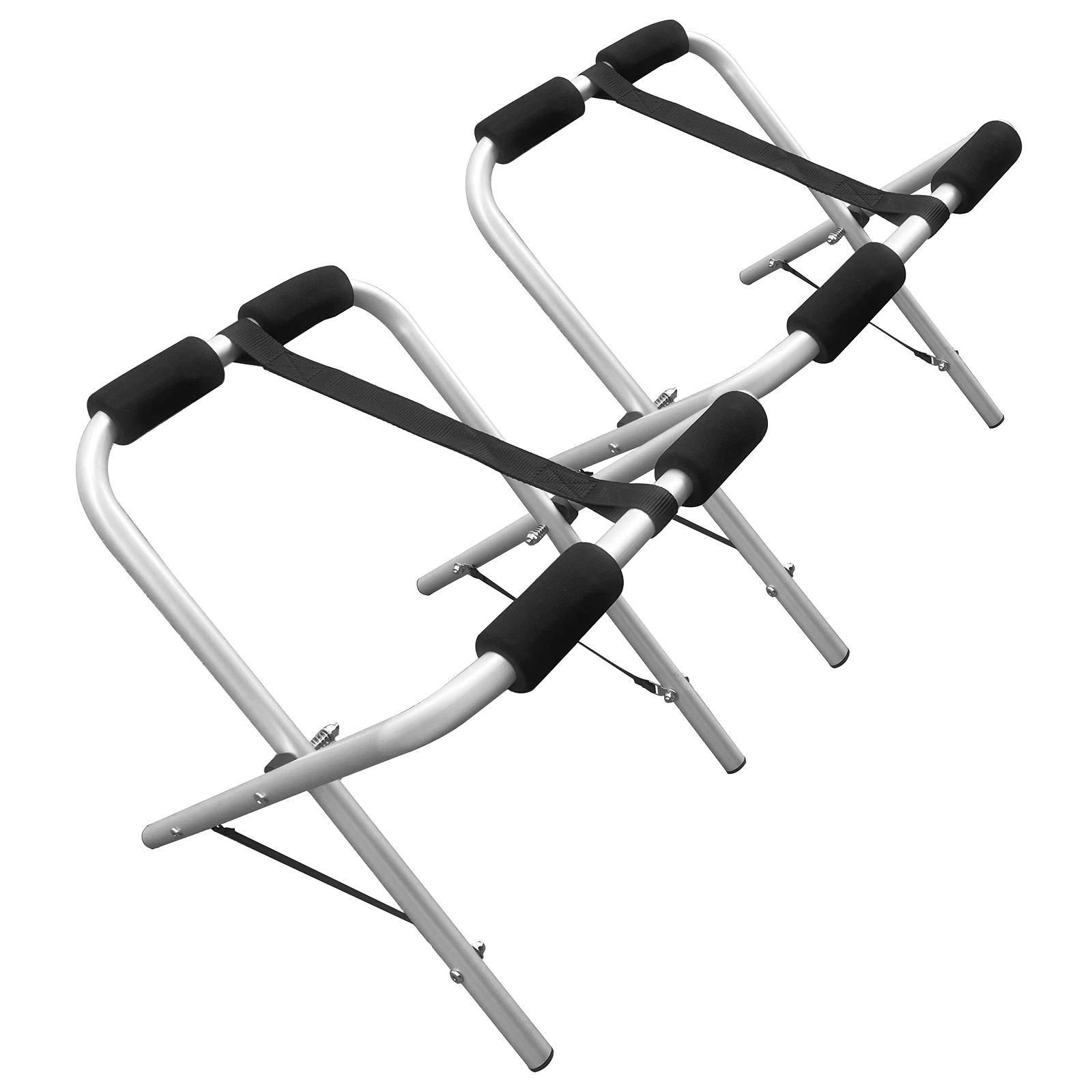 

Portable Aluminum Kayak Rack Lightweight Canoe Storage Stand Paddleboard Holder with Nylon Connectors and Polyester