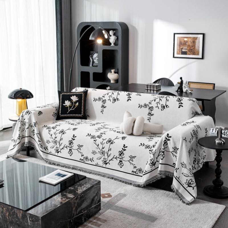French Retro Chenille Sofa Cover Full Protection Cat Scratch Resistant All Season Cushion 180*130 (suitable for chair)