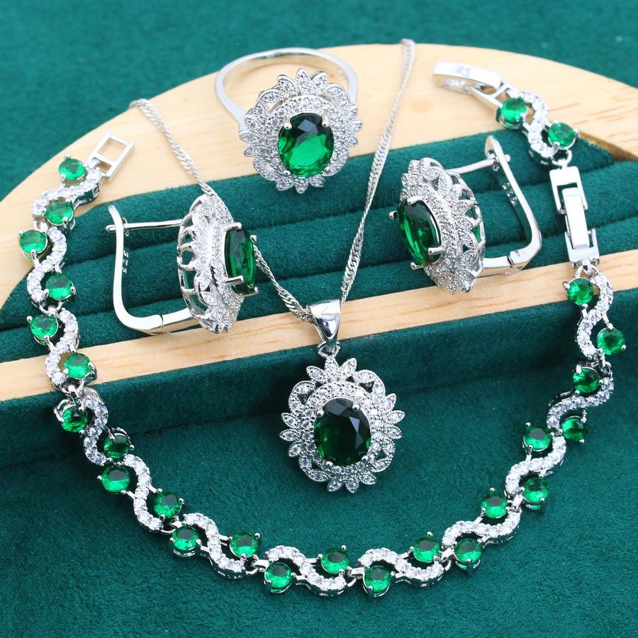 

Роскошный комплект из циркония в европейском и северо-американском стиле. Серьги, кольца, браслеты, ожерелья. Подарки на День матери. 10 yards