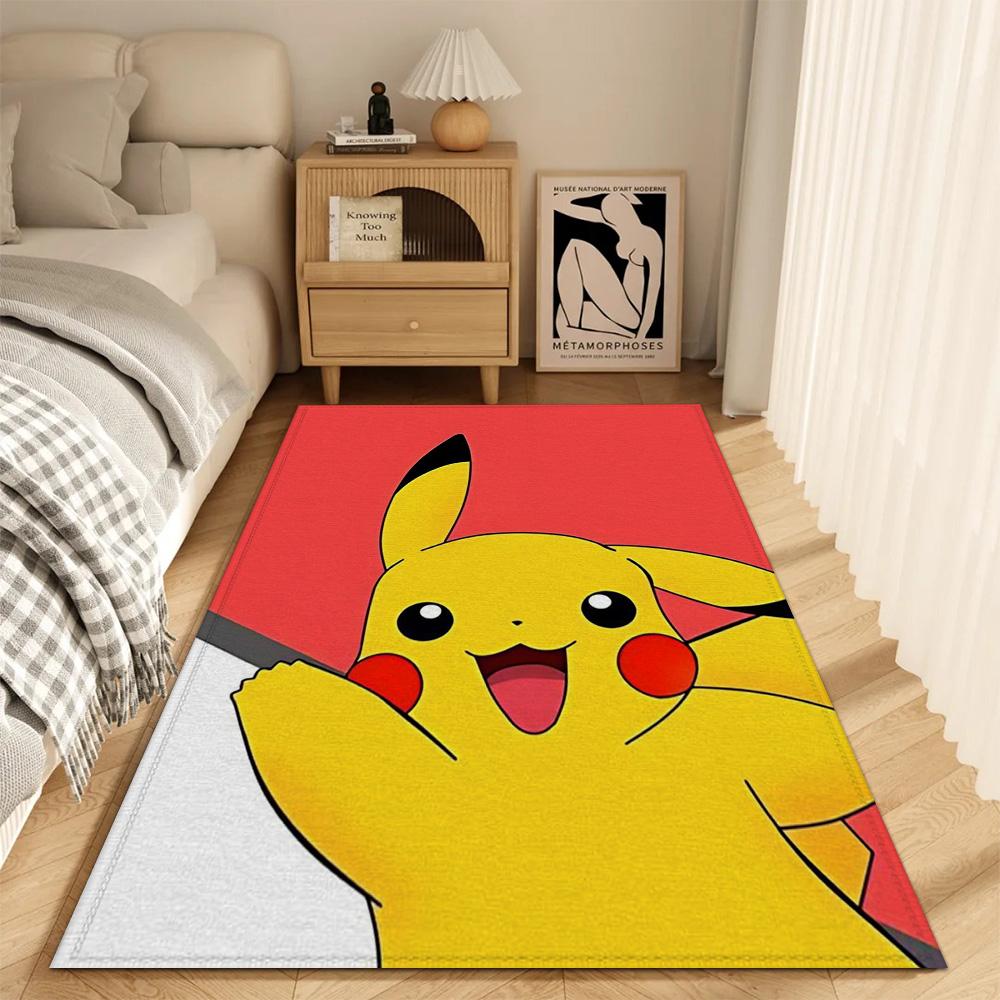 Fashion Entrance Mat Living Room P-Pokemon Rugs Decoration P-Pikachu Bedrooom Carpet for Kitchen Bath Mats Doormat Front Door