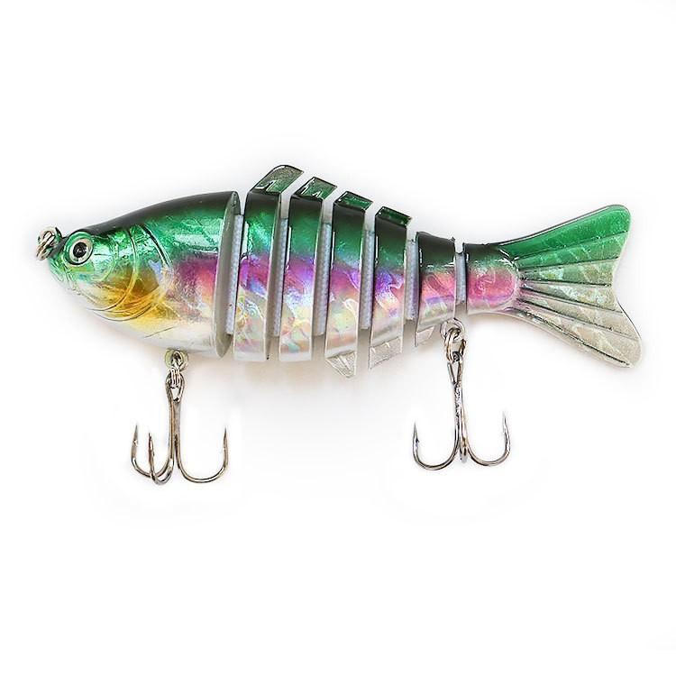 Artificial Hard Bait Multi-Section Fish Set Box for Sea & Freshwater Fishing Lure Bait (as the picture,10cm&15.7g)