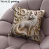 Luxury Gold Fox Print Pillow Covers Pattern Cushion Cover Suitable for Sofa Bedroom Car Pillow Cover