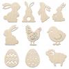 Wooden Easter Decorations 100 PCS for Decoration