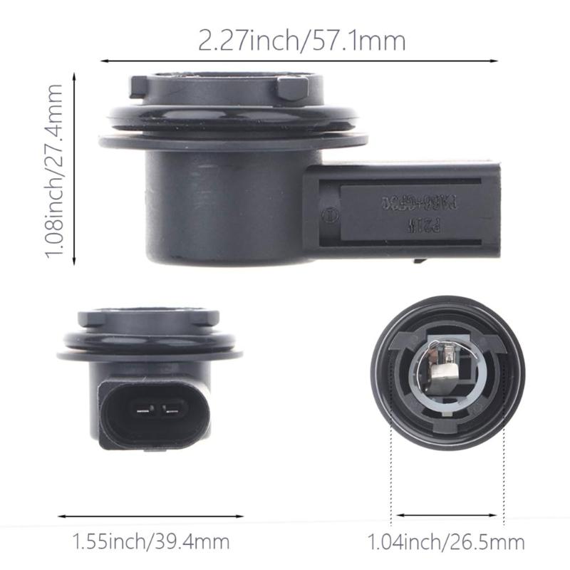 Pair 2 Pin Daytime Running Lamp Socket Base 6R0953123A for Headlight Housing Service, Black Bulb Base for P21W 1156 Lamp Assembly Repair