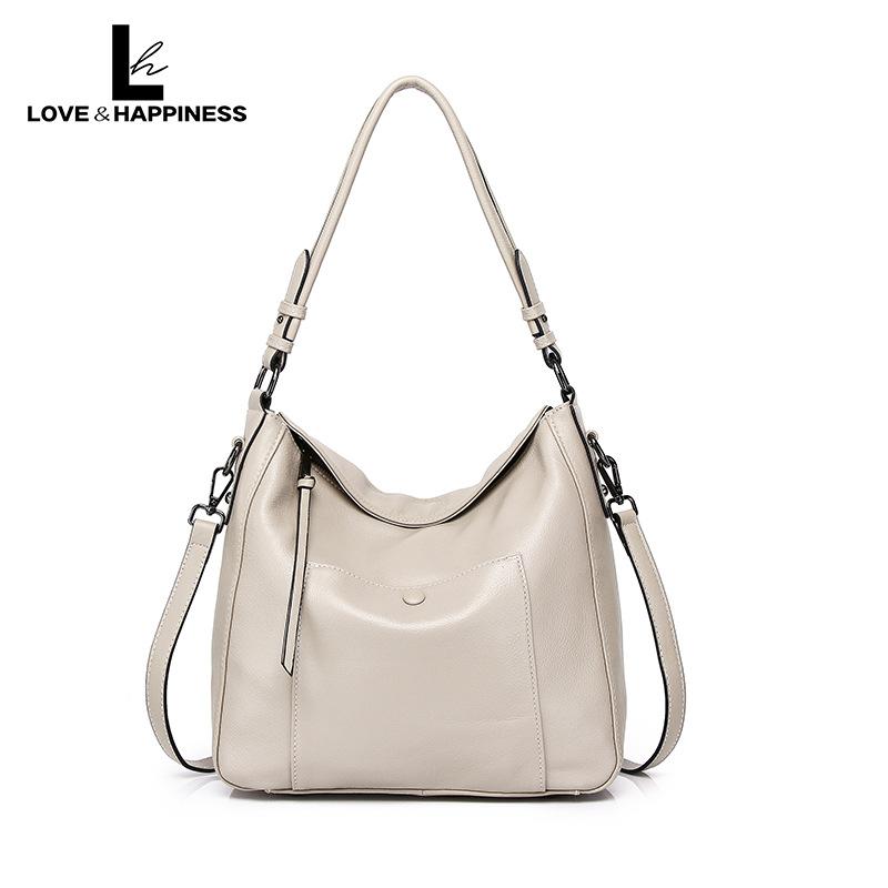 Women'S Bag Soft Leather Fine Grain Handbag Large Capacity Shoulder Messenger Bag Bag Bag