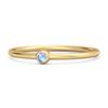 Moonstone Round Minimalist Bezel Set Ring -925 Sterling Silver Gold Vermeil